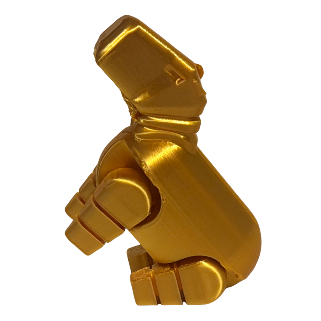 The Golden Capybara 3D Printed PLA Plastic 2" Tall Unique Animal-Themed Decoration Item