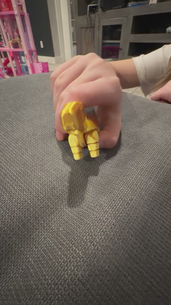 The Golden Capybara 3D Printed PLA Plastic 2" Tall Unique Animal-Themed Decoration Item